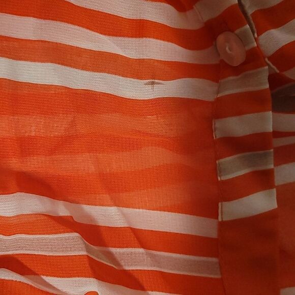 NWT Jamie Nicole sheer stripped cold shoulder top - Picture 7 of 7
